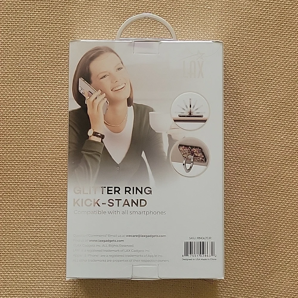 NEW LAX Glitter Ring Kick-Stand For Cellphone